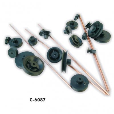 Surtido Poleas y Ejes 2mm diametro C-6087 Cebek