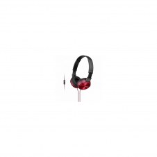 Auriculares sony con microfono integrado jack 3.5mm rojo MDRZX310APR