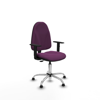 Algarra CP similpiel morado brazos 1D base cromada topes