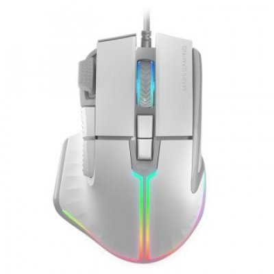 Ratón Gaming Mars Gaming MM-XT/ Hasta 12800DPI/ Blanco