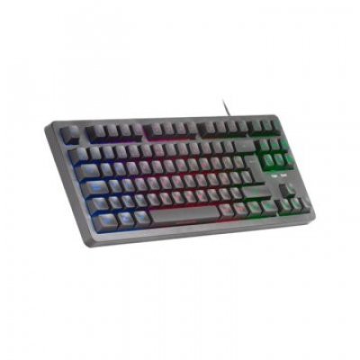 TECLADO H-MECH GAMING MARS GAMING MK023 FRANCES COLOR NEGRO TAMAÑO COMPACTO TKL ILUMINACION RGB