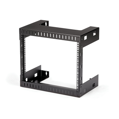 StarTech.com Rack de Servidores Abierto de 8U de Pared - de 19 Pulgadas - de 2 Columnas - con 12 Pulgadas de Profundidad - para Equipo de AV - Panel de Parcheo