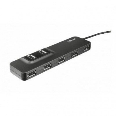 Hub USB 2.0 con Alimentación Externa Trust Oila 20576/ 7 Puertos USB