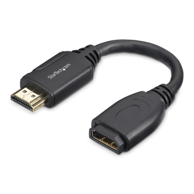 Cable hdmi 4k startech 0.15m - macho - hembra - negro