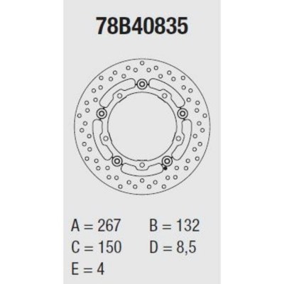 Disco de freno flotante Brembo 78B40835 78B40835