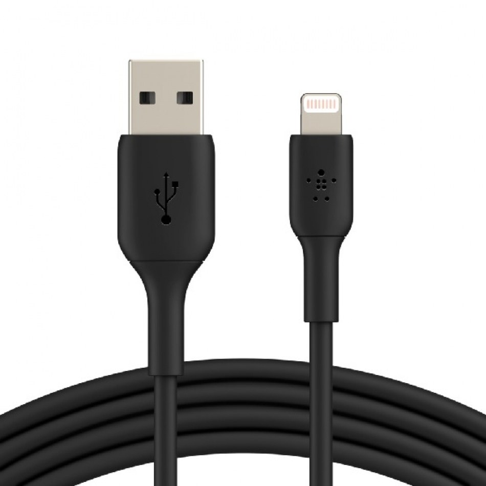 CABLE BELKIN CAA001BT1MBK LIGHTNING A USB-A BOOST CHARGE 1m COLOR NEGRO