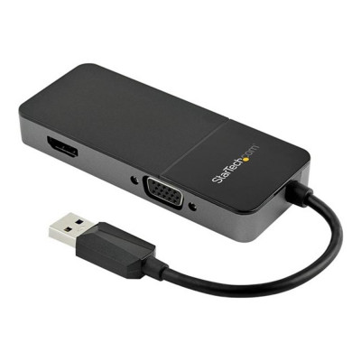 Adaptador usb tipo a a hdmi - vga startech - macho - hembra - negro - plata