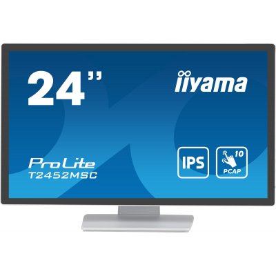 ProLite T2452MSC-W1 pantalla para PC 60,5 cm (23.8) 1920 x 1080 Pixeles Full HD LCD Pantalla táctil Multi-usuario Blanco