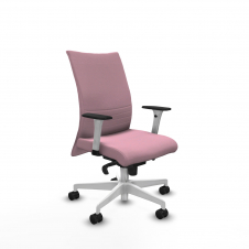 Piqueras y Crespo Albacete confidente sincro bali rosa brazos 1D blancos base blanca ruedas 65 mm nailon