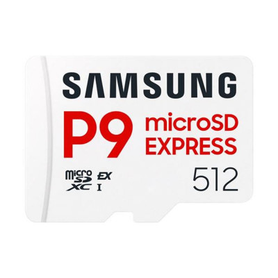 Tarjeta memoria micro sd express samsung 512gb sdxc p9 clase 10 u3 v30 a1