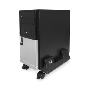 EWENT EW1290 Soporte CPU con Ruedas Negro