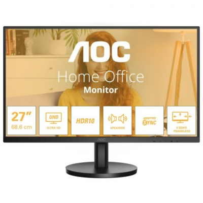 MONITOR 27 AOC U27B3A UHD 3840*2160 4K 60Hz HDMI DP MM NEGRO
