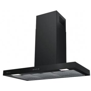 Campana decorativa de pared horizontal Mepamsa STILO NEO 90 NEGRA, t-invertida, 90 cm, 710 m3/h, clase B, 3 velocidades + intensivo, 69dB, filtro acero, 2 luces LED, negro