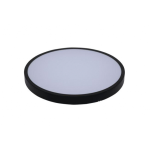 Plafón LED superficie Silver Electronics Hydra, redondo, 34 cm, 2400 lúmenes, CCT 3k-4k-6.5k, 24W, negro