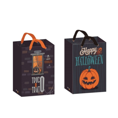 Bismark Bolsa de Papel Halloween - Asas de Lazo - 2 Diseños Aleatorios