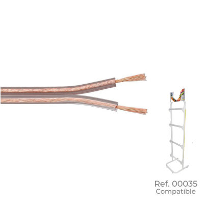 Paralelo transparente 2x0,75mm audio euro/m (bobina pequeña ø180x60mm)