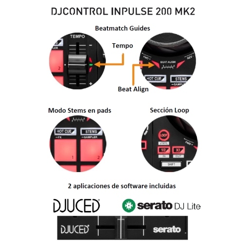 HERCULES CONSOLA DJ CONTROL INPULSE 200 MK2