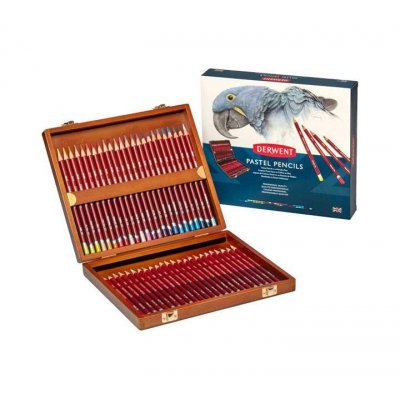 CAJA MADERA 48 LAPICES DERWENT PASTEL