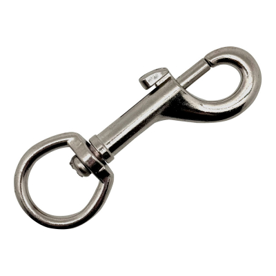 Mosquetón llavero anilla, msq05, acero niquelado, 80 mm, 5/8