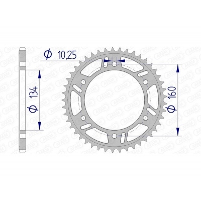 Corona AFAM aluminio ultraligera 11618 - Paso 520 11618-43