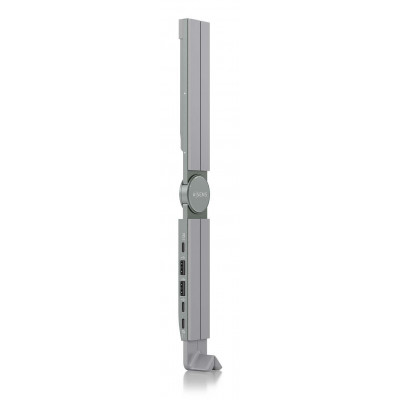 AISENS - SOPORTE DE SOBREMESA AJUSTABLE PARA PORTATIL / TABLET CON USB-C DOCKING 4 EN 1, GRIS