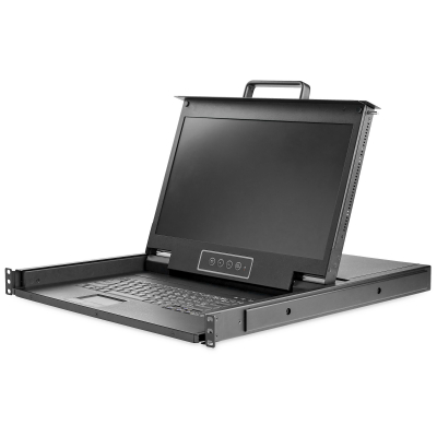 StarTech.com Consola KVM HD 1080p de Montaje en Rack de Servidores - Teclado QWERTY - KVM de 1 Puerto VGA con Monitor LCD de 17 - Switch KVM 1U con Cables - USB - MTBF 50000