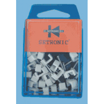 Grapa Cable Paralelo 2x0,75mm Blanca (15und)