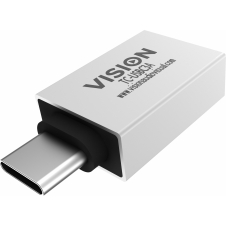 Vision cambiador de género para cable USB-A USB-C Blanco