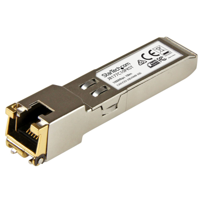 StarTech.com Paquete de 10 Módulos Transceptores SFP Compatibles con HPE J8177C - 1000BASE-T - SFP a RJ45 Cat6 / Cat5e - SFP Ethernet Gigabit de 1GbE - RJ45 - 100m - HPE 1810/1820/2530