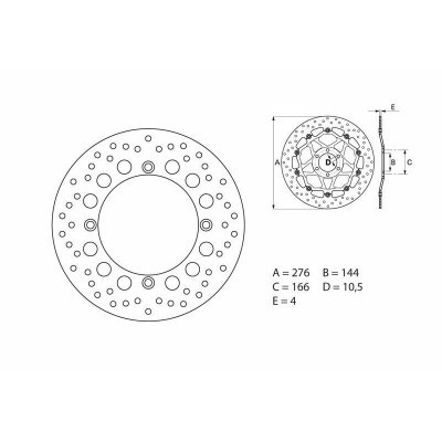 Disco de freno Brembo 68B407C7 68B407C7