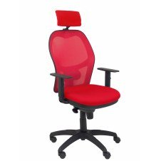 Piqueras y Crespo Silla Jorquera malla roja asiento bali rojo cabecero regulable