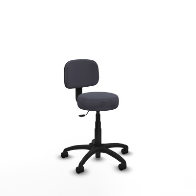 Silla Llanos giratorio bali gris oscuro base poliamida 600 ruedas nailon 50