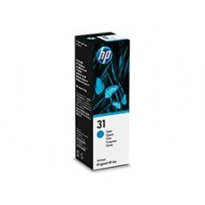Botella De Tinta Hp 31 Cian 70ml 8000 Páginas