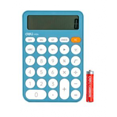 DELI Calculadora de sobremesa Deli EM124 12 digitos azul