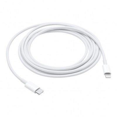Cable original apple usb tipo c a lightning 2m - macho - macho - blanco