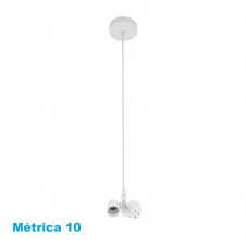 Arm. Colgante Cara 2xe27 Blanco M10 Regx10x10 Cm