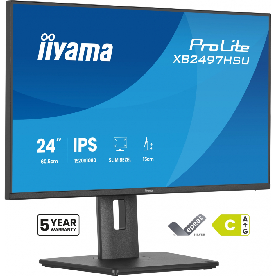 ProLite XB2497HSU-B1 pantalla para PC 60,5 cm (23.8") 1920 x 1080 Pixeles Full HD LED Negro