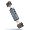 CARD READER EXTERNO COOLBOX TQR-3001G USB-C Y USB-A COMPATIBLE SD, SDHC, SDXC, Micro SD