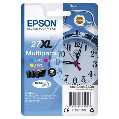 Epson T2715 (27XL) Pack de 3 Cartuchos de Tinta Originales - C13T27154012