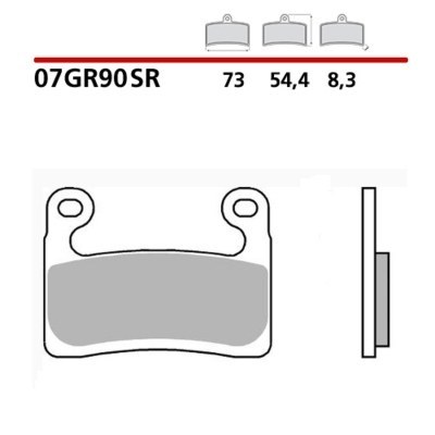 Pastillas de freno sinterizadas Brembo 07GR90SR 07GR90SR