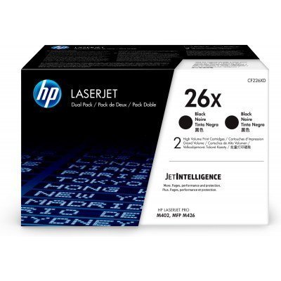 HP CF226X Negro Pack de 2 Cartuchos de Toner Originales - 26X