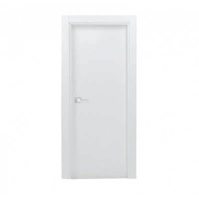 PUERTA INTERIOR EN BLOCK MELAMINA BLANCA LISA 62,5 CM DERECHA