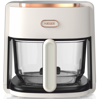 Freidora Digital Sin Aceite Haeger Air Glass - 4,5 L, 8 Programas, Cuba De Cristal, 1200w