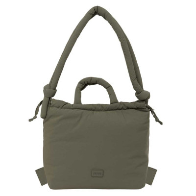 Safta Moos Capsula Mochila para Portatil hasta 14.1 - Cierre de Iman - Bolsillo Interior - Cierre con Cordones - Bolsillo Exterior - Asas Acolchadas - 18.80L - 400x170x310mm - Color Verde