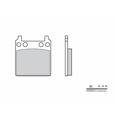 BREMBO Street Carbon Ceramic Brake pads - 07HO0411 07HO0411