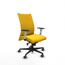 Piqueras y Crespo Albacete confidente sincro similpiel amarillo brazos 1D blancos base nailon ruedas 65mm engomadas