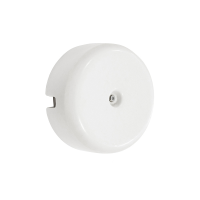 Caja de empalmes superficie, embellecedor porcelana serie vintage ø110mm, estructura interior ø80x40mm blanca