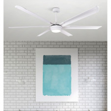 Ventilador Dc Marea 30w Blanco 6 Aspas Aluminio 198d 6vel. 3 Colores 3250lm Remoto,memoria,temporizador