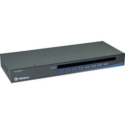 16-Port USB/PS/2 Rack Mount KVM Switch interruptor KVM Montaje en rack Negro