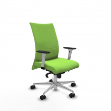 Piqueras y Crespo Albacete confidente sincro bali pistacho brazos 1D blancos base aluminio ruedas 65 mm nailon